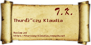 Thuróczy Klaudia névjegykártya